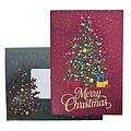 Typisch Hollands Double Christmas card in envelope - red-gold