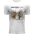 Holland fashion T-shirt Amsterdam Biketown - Wit/Ecru