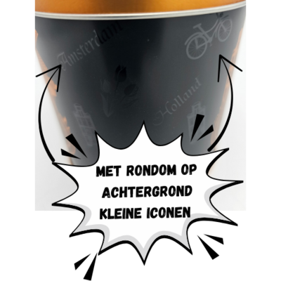 Typisch Hollands Stroopwafels in schwarzer Dose Amsterdam