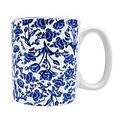 Typisch Hollands Delfter blauer Becher mit Blumenmotiv und Tulpen