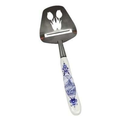 Typisch Hollands Delft blue cheese slicer - tulips