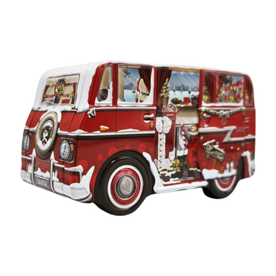 Typisch Hollands Kerstblik gevuld - Camper van de kerstman.