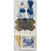 TTD Gifts Geschenkbox - Delfts blauw kuspaar met chocolade napolitains