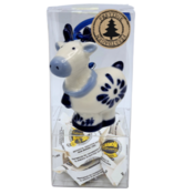 Typisch Hollands Gift box - Delft blue Christmas ornament - Reindeer with Hague hops