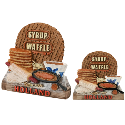 Typisch Hollands Magneet 3D Holland - Stroopwafels