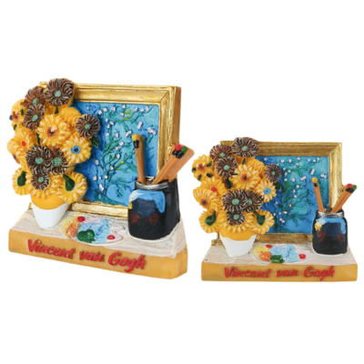 Typisch Hollands Magnet 3D Holland - Van Gogh Gemälde, Palette und Pinsel