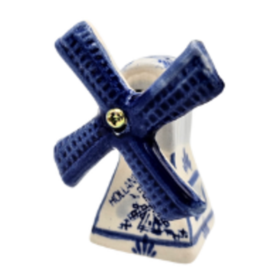 Typisch Hollands Geschenkbox - Delfter blaue Windmühle mit Schokoladen-Neapolitanern