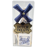 Typisch Hollands Gift box - Delft blue windmill with chocolate Neapolitans