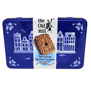 Typisch Hollands Blik speculaasjes -  Blauw met witte iconen