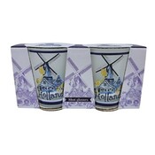 Typisch Hollands Shotglaasjes molen Delfts-blauw - Holland -Frosted - set van 2 stuks