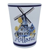 Typisch Hollands Shot glass mill Delft blue - Holland - Frosted