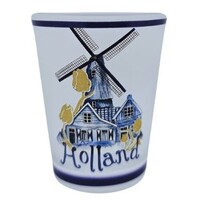 Typisch Hollands Schnapsglasmühle Delfter Blau - Holland - Mattiert