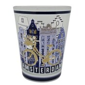 Typisch Hollands Delft Blue Bicycle Shot Glasses - Amsterdam - Frosted - Set of 2 - Copy