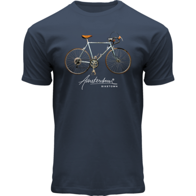 Typisch Hollands T-shirt Blue Dusk  Amsterdam -Fiets