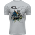 Typisch Hollands T-shirt Licht grijs-  ecoline - Windmolen Holland