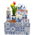 Typisch Hollands Delft Blue package - Jug and tulips in a pot