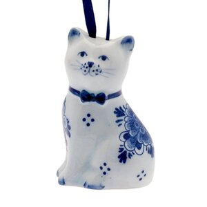 Heinen Delfts blauw Delfter Blauer Weihnachtsschmuck – Katze