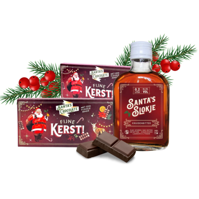 Typisch Hollands Weihnachtsparty-Geschenkset mit Schokolade