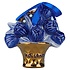Matix Kerstornament tulpenmand  Delfts-blauw met goud