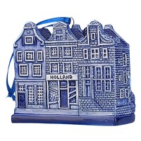Typisch Hollands Christmas ornament 3 houses Delft blue