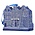 Matix Christmas ornament 3 houses Delft blue