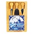 Typisch Hollands Cheese board with knives 20x30 cm Holland - Delft blue