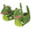 Apollo Pantoffels dinosaurus groen