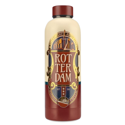 Typisch Hollands Wasserflasche (Isolierflasche) Rotterdam – rot/gold