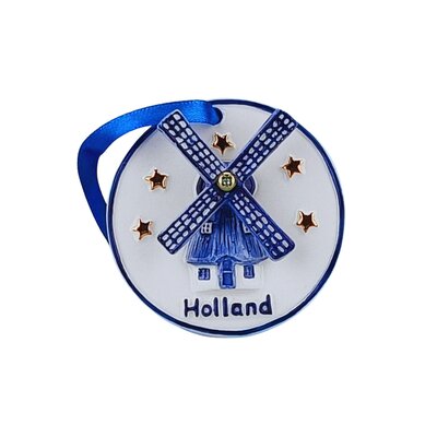 Matix mill ornament - round pendant - windmill