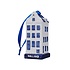 Typisch Hollands Christmas ornament ceramic house with spouted gable - Delft blue
