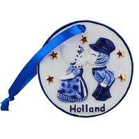 Typisch Hollands Christmas ornament - round pendant - Kissing couple