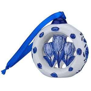 Matix Ceramic Christmas ornament ring with tulips