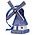 Matix Kerstornament keramiek molen draaiende wiek - delftsblauw