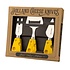 Matix Cheese knives - in gift packaging Holland - yellow