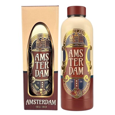 Matix Wasserflasche (Isolierflasche) Amsterdam – rot/gold