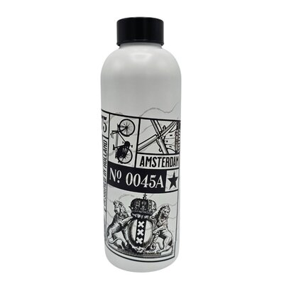 Typisch Hollands Wasserflasche (Isolierflasche) – Weiß – Amsterdamer Stil