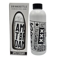 Typisch Hollands Water bottle (insulated bottle) - White - Amsterdam style