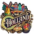 Typisch Hollands Magnet Holland (Ornamente) - Vintag - Mühle und Häuser