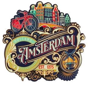Matix Magnet Amsterdam (Ornaments) - Vintage -Windmills-Bicycle-Houses