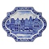 Heinen Delfts blauw Wandbord - Applique Amsterdam horizontaal