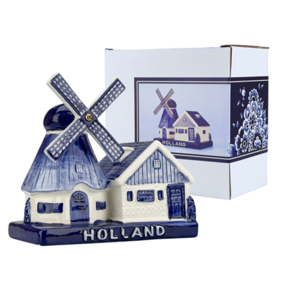 Typisch Hollands Stellingmolen Holland - Delftsblauw - Klein