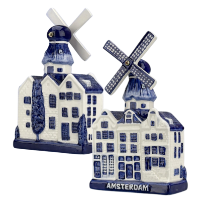 Typisch Hollands Amsterdam Tower Mill - Delft Blue - Copy - Copy