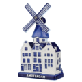 Typisch Hollands Stellingmolen Amsterdam - Delftsblauw - Klein