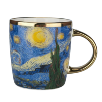 Matix Large mug with gold handle - Starry Night