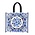Typisch Hollands Delft blue shopper with stylish floral decoration