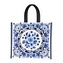 Typisch Hollands Delfts blauwe Shopper met  stijlvolle bloemdecoratie
