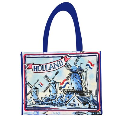 Typisch Hollands Luxury Shopper Holland - Windmill - Red-White-Blue