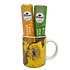 Typisch Hollands Mug Vincent van Gogh - Sunflowers with 2 rolls of Droste chocolate pastilles