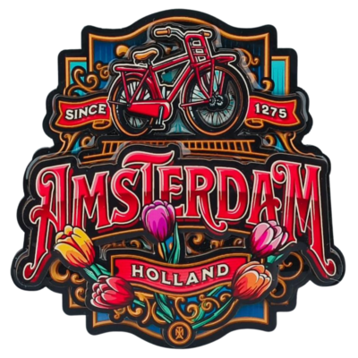 Typisch Hollands Magnet-Tattoo Amsterdam - Niederlande