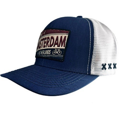 Typisch Hollands Cap Amsterdam -Blauw - Patch Amsterdam the Netherlands